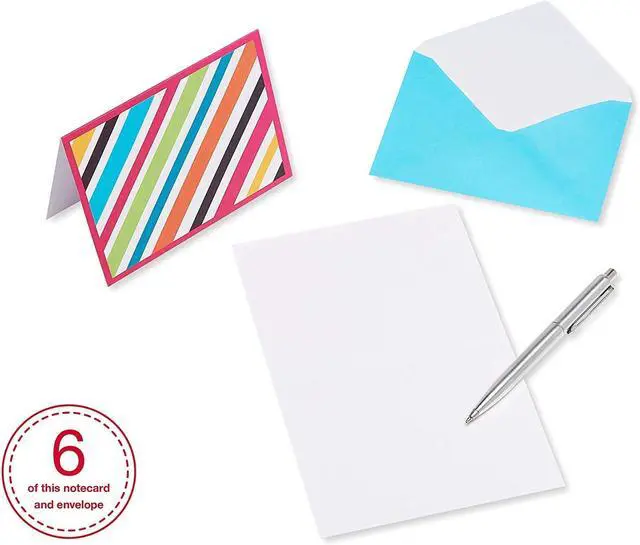 Alt view image 5 of 7 - American Greetings 30-Count All-Occasion Blank Notecard Pack, Bright Pattern Assortment