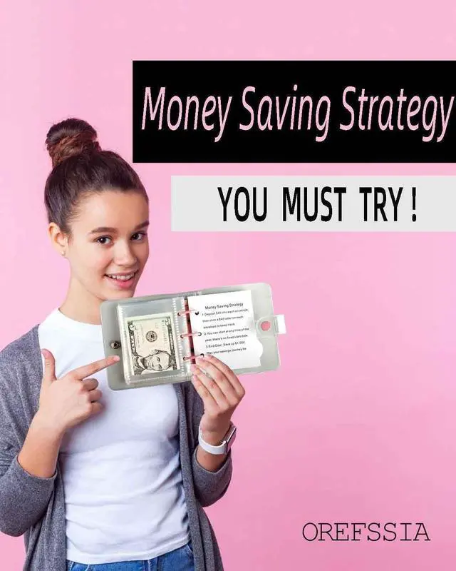Alt view image 2 of 7 - Mini Money Saving Binder, Save $1000 Envelopes Money Saving Challenge Book, Portable (Pink, 1)