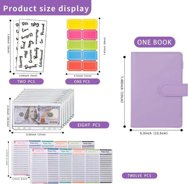 Alt view image 2 of 7 - NICOOTH Budget Binder A6 Money Saving Binder with Zipper Cash Envelopes | Budget Planning Savings Plan Expense Tracking Money Management