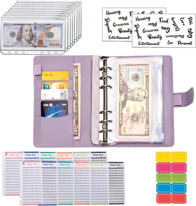 Alt view image 4 of 7 - NICOOTH Budget Binder A6 Money Saving Binder with Zipper Cash Envelopes | Budget Planning Savings Plan Expense Tracking Money Management