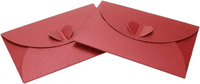 Alt view image 2 of 6 - Red Heart Clasp Paper Envelopes, 24 Pack | Tiny Items Storage, Cute Present Card Holder, For Invitation Gift Card