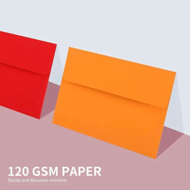 Alt view image 2 of 7 - Granhoolm 50 pack 4x6 Envelopes,A6 Invitation Envelopes 6.5 x 4.75 For 4x6 Cards- Peel & Press,Ideal for Invitations,Weddings,Parties,Greeting Cards,Photos(colorful)