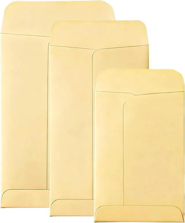 Main image of 50 Pack Assorted 3 Sizes Coin Envelopes Self-Adhesive Kraft Paper Seed Envelopes Mini Parts Small Items Stamps Storage Packets Envelopes for Garden, Office or Wedding Gift