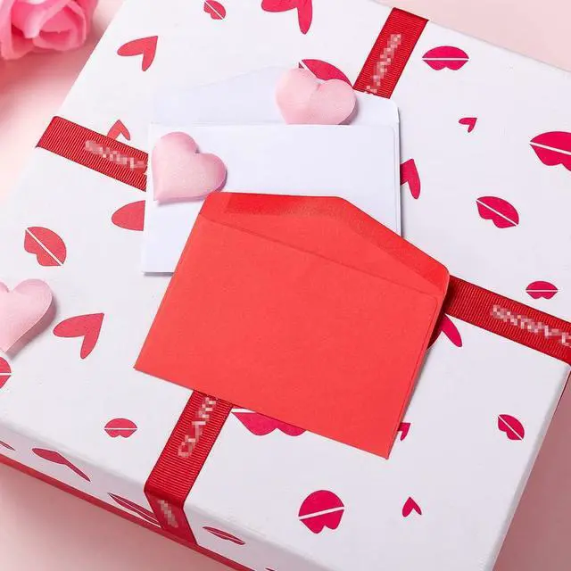 Alt view image 5 of 7 - 120 Pack Mini Envelopes Pink Small Envelopes Tiny Pocket with Gummed | for Valentine's Day Business Cards Small Gift Cards (4 Colors, 30 for Each Color)