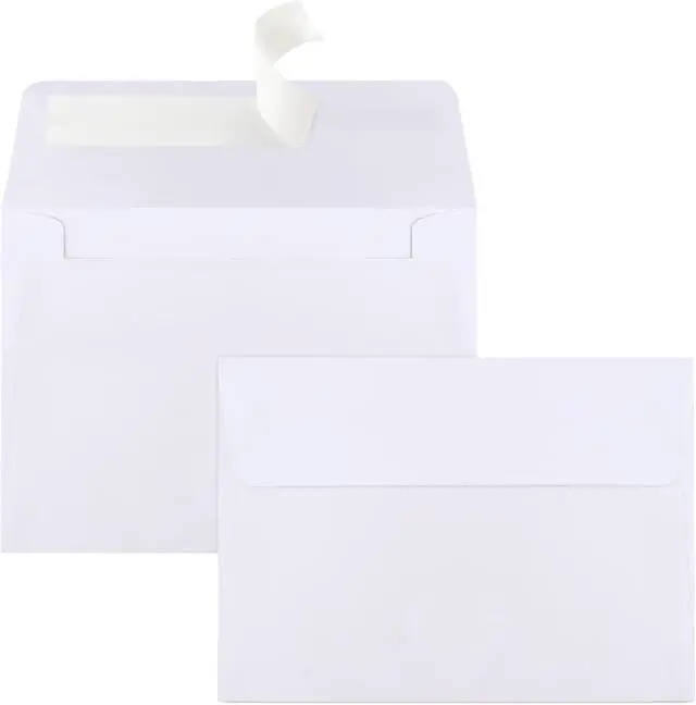 Main image of 90 Packs A1 Envelopes, 3.625x5.125" Envelopes White, Small Envelope RSVP Envelope, Self Seal for Weddings, Photos, Postcards, Greeting Cards, Mailing