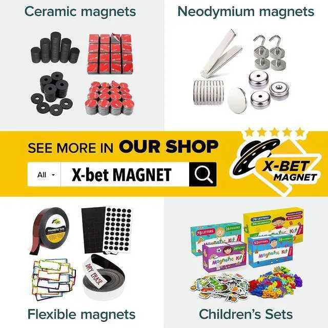 Alt view image 7 of 7 - X-bet MAGNET Super Sticky Adhesive Magnetic Strips, 6x1 (15x2.5cm), 11 pcs | Flexible Magnet Strips, Adhesive Backing, Easy to Cut & Mount, For Crafts, Labels & Light Organization