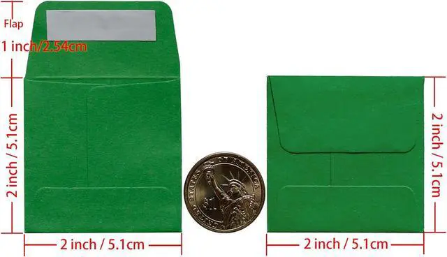 Alt view image 2 of 6 - 2 x 2Inches Tiny Coin Envelopes - Self Seal 128-Count Mini Envelopes, Bulk Small Envelope Pockets for Seeds, colorful
