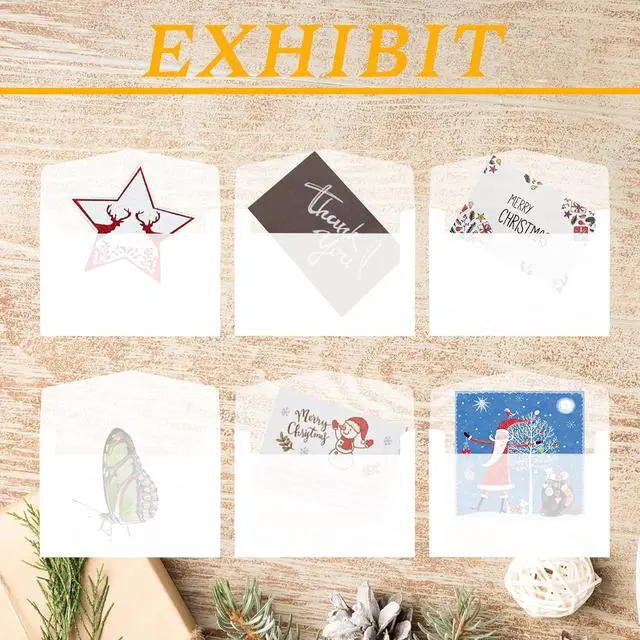 Alt view image 6 of 6 - 50 PCS Glassine Envelopes 4.5 × 3.2" Translucent Envelope Small Clear Envelope Self Sealing Mini Envelopes for Stamps Coins Seeds Collecting Lottery Ticket Gift Card Wedding Invitation