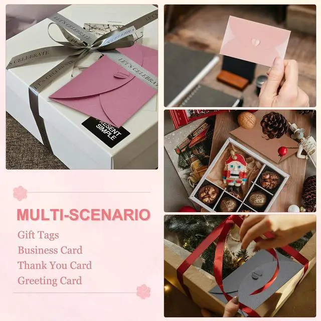 Alt view image 6 of 7 - PATIKIL 4.1 x 2.8 Inch Mini Card Envelopes, 24PCS Cute Envelopes Holder with Heart Clasp for Birthday Weddings Favors Business Greeting Cards, Light Blue