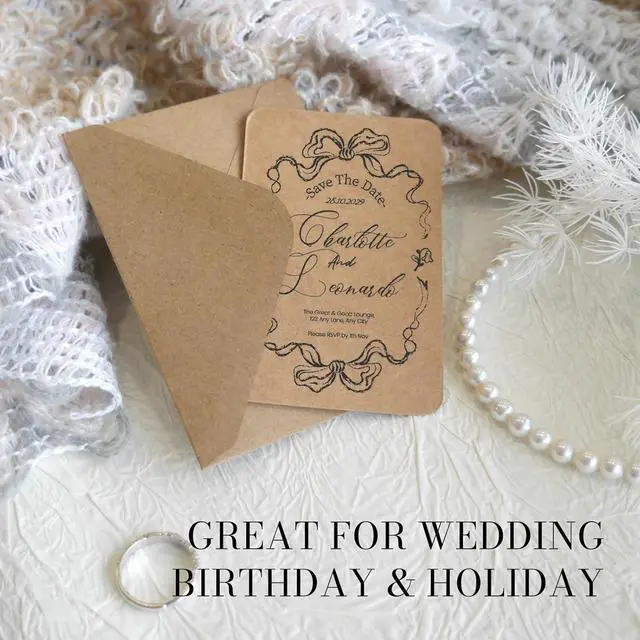 Alt view image 6 of 7 - 100 Pack Goefun Mini Kraft Gift Card Envelopes 4 x 2.75 Inches | 120 GSM Brown Kraft Small Envelopes for Business Cards, Greeting Notes, Birthday, Wedding, and All Ocassions