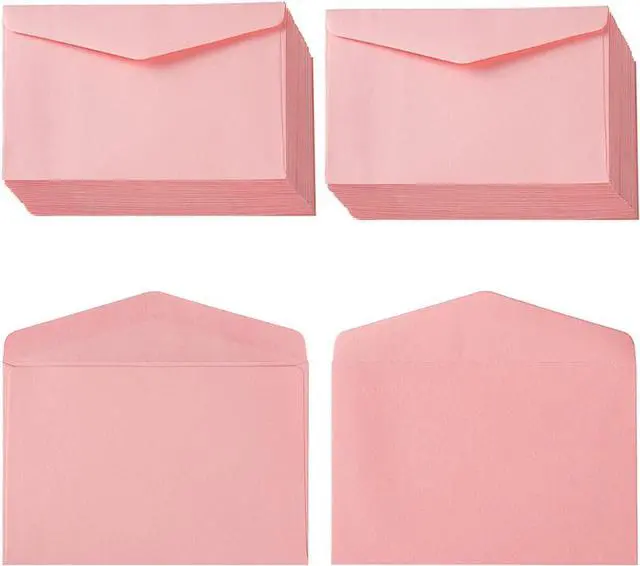 Main image of 120 Pack Pink Envelopes Kraft Paper 4.13"×2.76" for Gift Card | Self-Adhesive, Tiny Pockets, For Business Cards, For Invitations