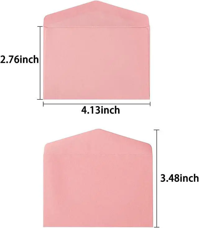 Alt view image 2 of 7 - 120 Pack Pink Envelopes Kraft Paper 4.13"×2.76" for Gift Card | Self-Adhesive, Tiny Pockets, For Business Cards, For Invitations