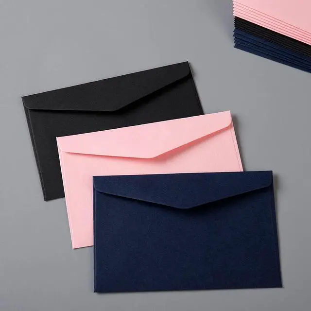 Alt view image 5 of 7 - 120 Pack Pink Envelopes Kraft Paper 4.13"×2.76" for Gift Card | Self-Adhesive, Tiny Pockets, For Business Cards, For Invitations