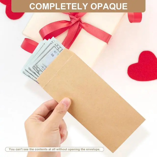 Alt view image 4 of 7 - Joyberg 120 PCS Money Envelopes for Cash Kraft Paper, 6.5x3.2 Small Cash Envelopes for Self-Adhesive, Money Saving Challenge Coin Envelopes for Coin, Check, Budget, Small Item Organizer