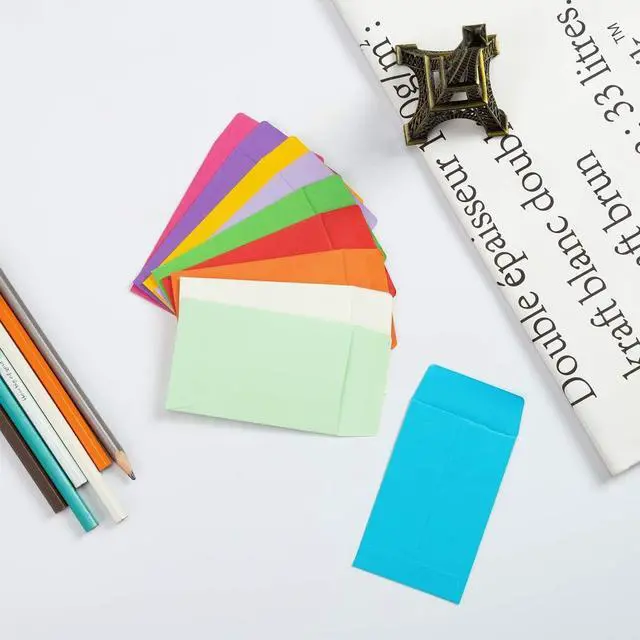 Alt view image 4 of 7 - 200 Pieces Colorful Small Coin Envelopes for Seed, 2.25×3.5 inch | Self-Adhesive, Mini Parts Storage Packets, For Garden, Office or Wedding Gift