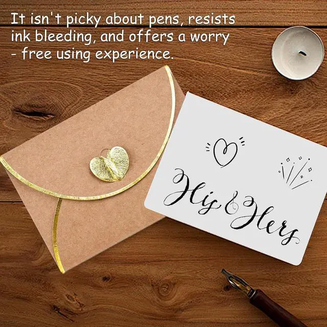 Alt view image 2 of 6 - 30 Pcs Mini Envelopes with Blank Mini Cards, Gift Card Holders | Gift Card Envelopes with Gold Heart Shaped Clasp, Size 4.13 x 2.76 Inch, Ideal for Valentine's Day, Christmas and Note Cards