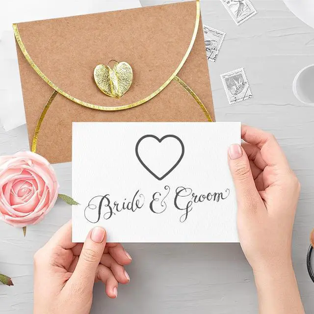 Alt view image 3 of 6 - 30 Pcs Mini Envelopes with Blank Mini Cards, Gift Card Holders | Gift Card Envelopes with Gold Heart Shaped Clasp, Size 4.13 x 2.76 Inch, Ideal for Valentine's Day, Christmas and Note Cards
