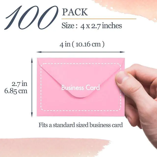Alt view image 4 of 7 - Gift Card Envelopes - Gummed 100-Count Mini Envelopes, Paper Business Card Envelopes, Bulk Tiny Envelope Pockets for Small Note Cards, 10 Colors, 4 x 2.7 Inches