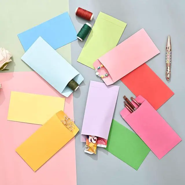 Alt view image 4 of 6 - 100-Pack 2.25×3.5 Inch Small Envelopes, Mini Envelopes for Seeds, Cash Envelopes, Coin Envelopes
