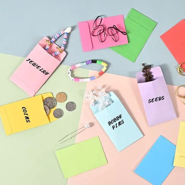 Alt view image 6 of 6 - 100-Pack 2.25×3.5 Inch Small Envelopes, Mini Envelopes for Seeds, Cash Envelopes, Coin Envelopes