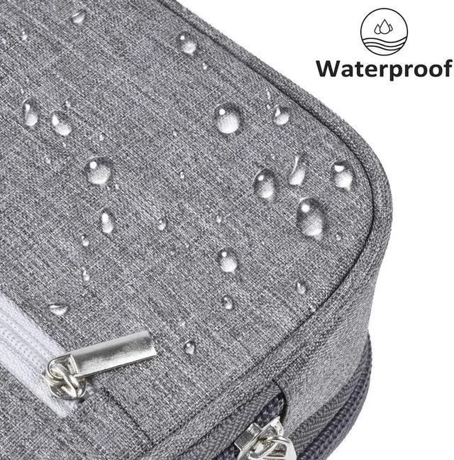 Alt view image 6 of 7 - Large Capacity Pencil Case Big Pencil Bag Pouch High Storage Pen Pencil Holder Marker Portable Office Stationery Desk Organizer Makeup Bag Adults, Gray