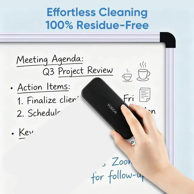 Alt view image 2 of 5 - VUSIGN Dry Erase Eraser for White Board, School Supplies, 4 Pack | Dry Erase Eraser for White Board, Calendar Board, White Board Eraser for Office, Home, School Supplies