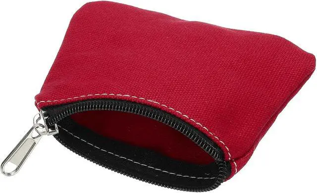 Alt view image 3 of 6 - PATIKIL 3" x 5" Coin Purse Pouch, 2 Pack Change Purses Small Organizer Bags with Zipper Canvas for Home, Red