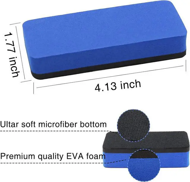 Alt view image 2 of 7 - OWLKELA 4 Pcs Dry Erase Erasers, Assorted Colors | Magnetic Whiteboard Eraser, Ideal for Classroom, Office, Home & School