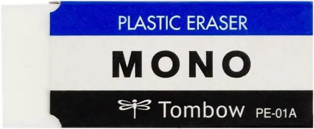 Alt view image 2 of 7 - Tombow 57321 MONO Eraser, White, Small, 5-Pack. Cleanly Removes Marks