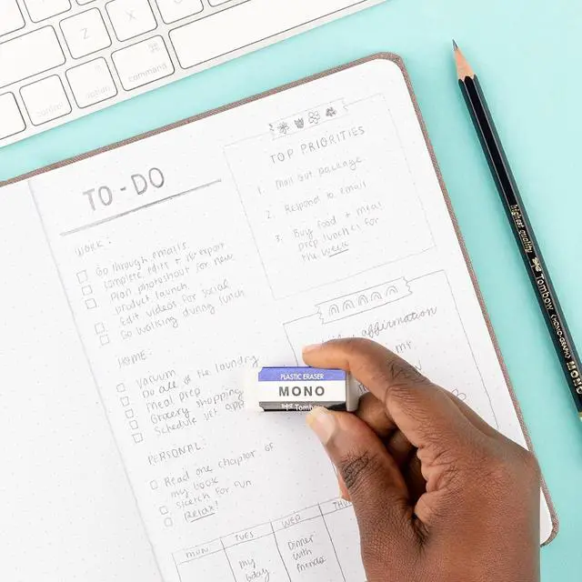 Alt view image 7 of 7 - Tombow 57321 MONO Eraser, White, Small, 5-Pack. Cleanly Removes Marks