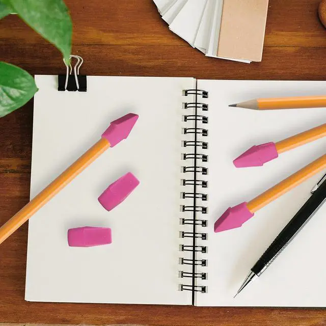 Alt view image 6 of 7 - Pencil Top Erasers, 144 Count Pink Cap Erasers, Pink Eraser Tops, Pencil Toppers, Pencils Cap Eraser
