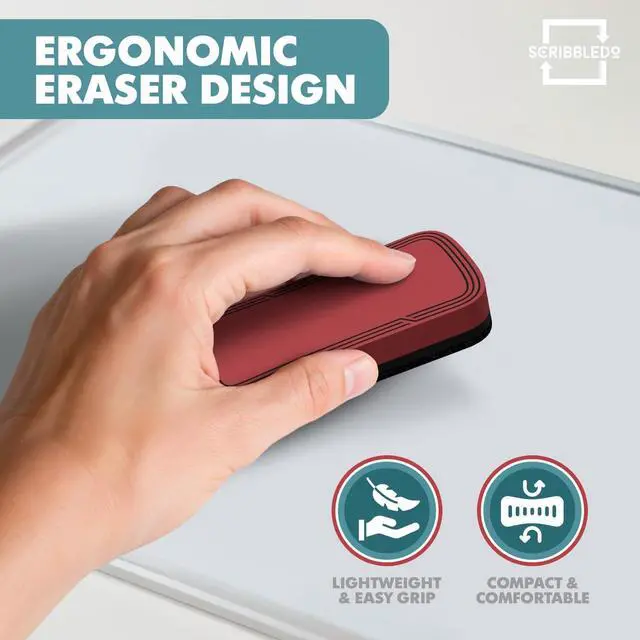 Alt view image 5 of 7 - SCRIBBLEDO Dry Erase Eraser Boho Magnetic White Board Eraser for Streak-Free Cleaning for Dry-Erase Whiteboard Multi Pack for Classroom Office & Home 2 Pack