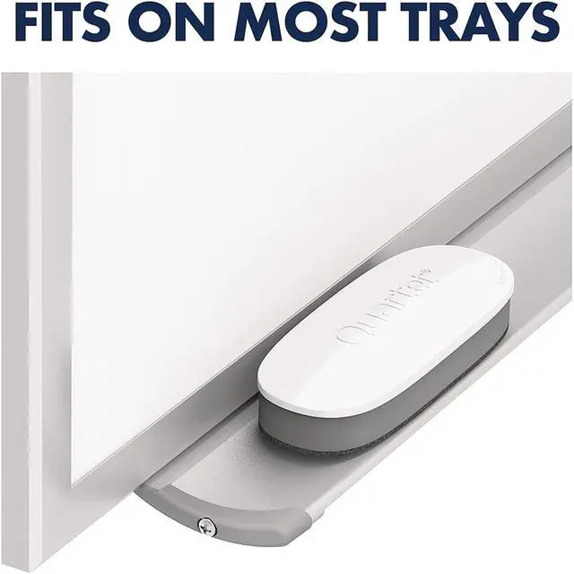 Alt view image 4 of 6 - Quartet White Board Dry Erase Board Eraser, 5" x 2", Max Clean for Dry Erase Markers, Includes Magnetic Caddy Holder, Home School Supplies & Home Office Accessories, White/Gray (DFEB4)