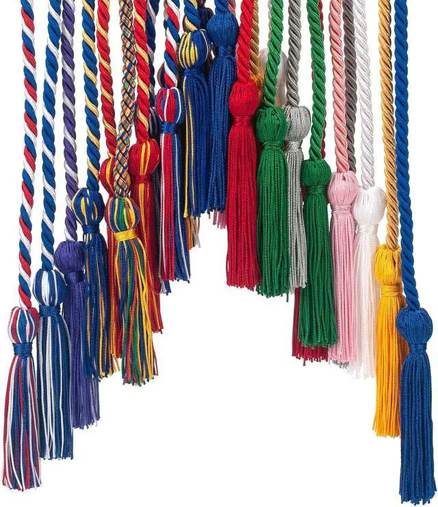 Alt view image 6 of 7 - Graduation Cords, Red Gold Graduation Honor Cord for Class of 2026, 68 Long Polyester Yarn Honor Ropes for 2026 Grad Students, Bachelor Gown