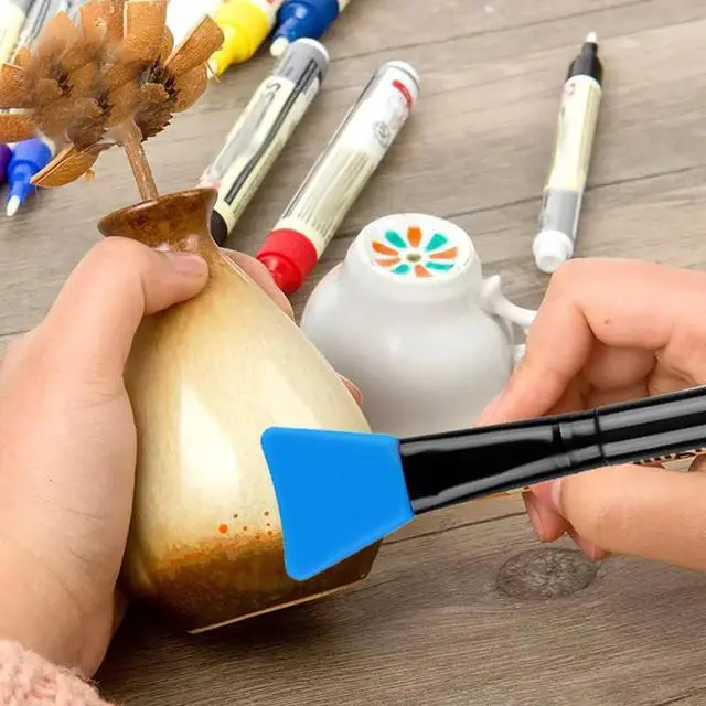 Alt view image 5 of 7 - 16 Pcs Silicone Magic Brushes,Reusable Silicone Epoxy Resin Applicator Sticks for DIY Painting Mixing & Spreading to Glitter Tumblers, Acrylic Cups, Mug