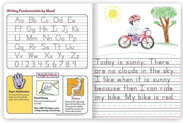 Alt view image 3 of 5 - Mead Primary Journal Creative Story Tablet Composition Notebook, 7.5" x 9.75", Grades K-2, 100 Sheets, Blue (09554)