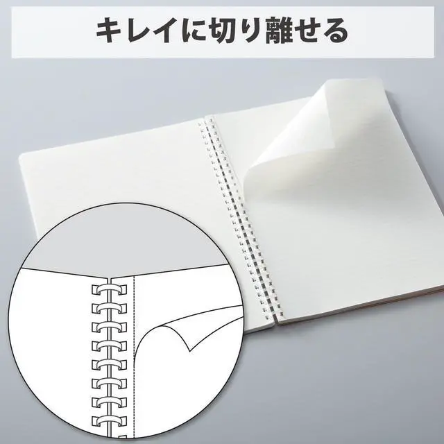 Alt view image 5 of 7 - KOKUYO Spiral Lined Notebook, 8.3'' x 5.8'' Business Journal A5 Soft Ring Notebooks with A 6mm Ruled, 80 Perforated Sheets, Clear 1 Subject Notebook, Note Taking for Work. Japan Import (SU-SV538B-T)