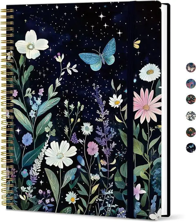 Main image of Taja Large Spiral Lined Journal for Women and Men, Notebook for Work | Celestial 8.5" x 11" Notebooks for Note taking, Writing & Journaling, College Ruled Pages, Plastic Cover