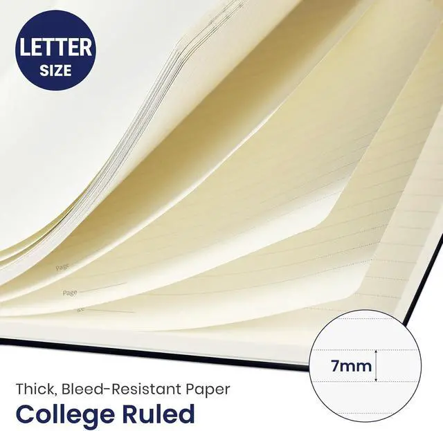 Alt view image 2 of 7 - Taja Large Spiral Lined Journal for Women and Men, Notebook for Work | Celestial 8.5" x 11" Notebooks for Note taking, Writing & Journaling, College Ruled Pages, Plastic Cover