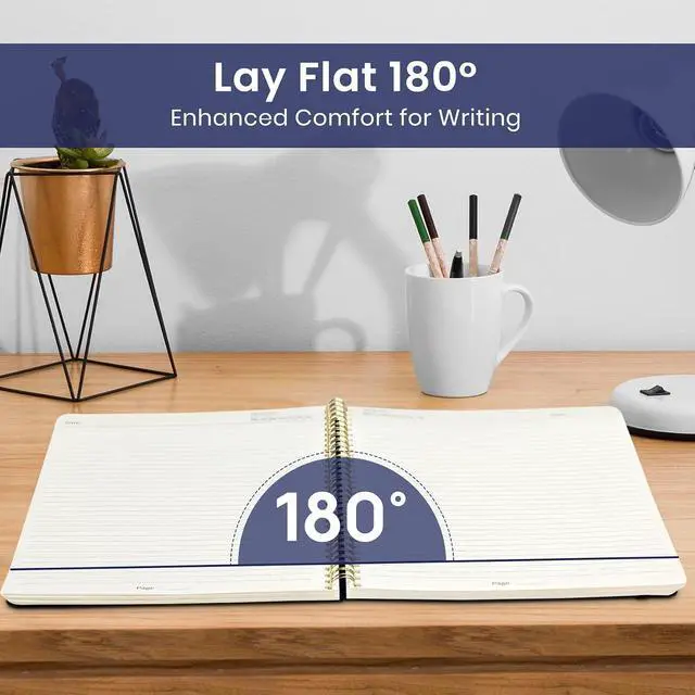 Alt view image 4 of 7 - Taja Large Spiral Lined Journal for Women and Men, Notebook for Work | Celestial 8.5" x 11" Notebooks for Note taking, Writing & Journaling, College Ruled Pages, Plastic Cover