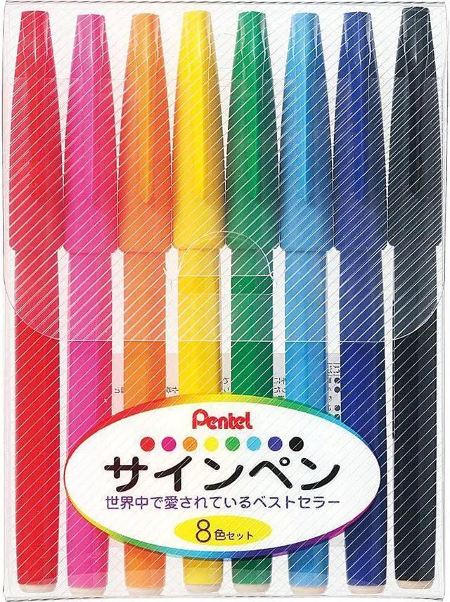 Main image of Pentel S520-8 Sign Pen, Set of 8