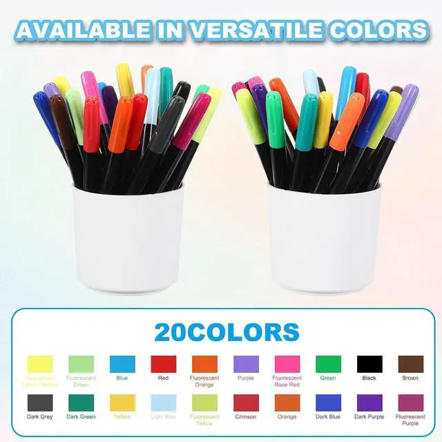 Alt view image 3 of 7 - PATIKIL Light Blue Permanent Fabric Markers for Cloths, Permanent Markers Set Fabric Pen on Plastic Wood Stone Metal and Glass for Coloring Drawing Writing Marking, 6Pack