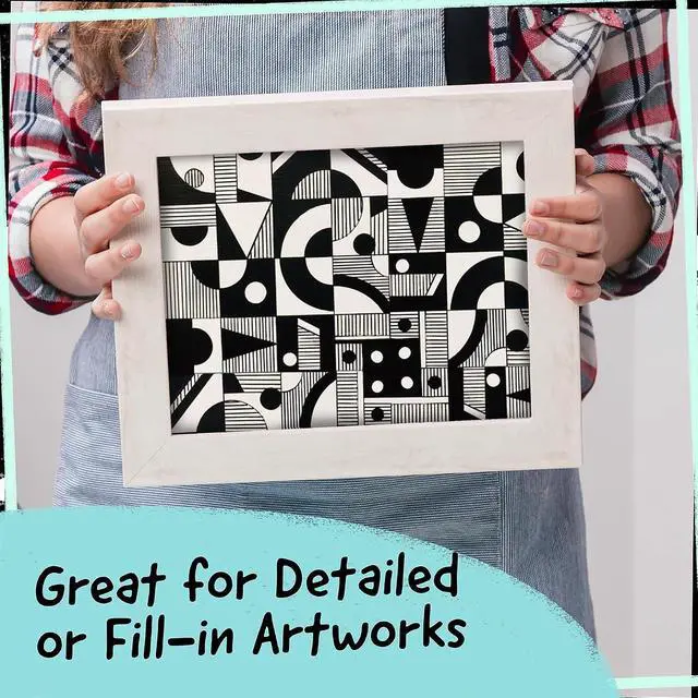 Alt view image 6 of 7 - 4 Black Acrylic Paint Marker Pens, Dual Fine Tip & Medium Point | Black Fabric Marker & Acrylic Pens for Wood, Rock Painting, Canvas, Plastic, Glass, Tire and Shoes - for Kids & Adults