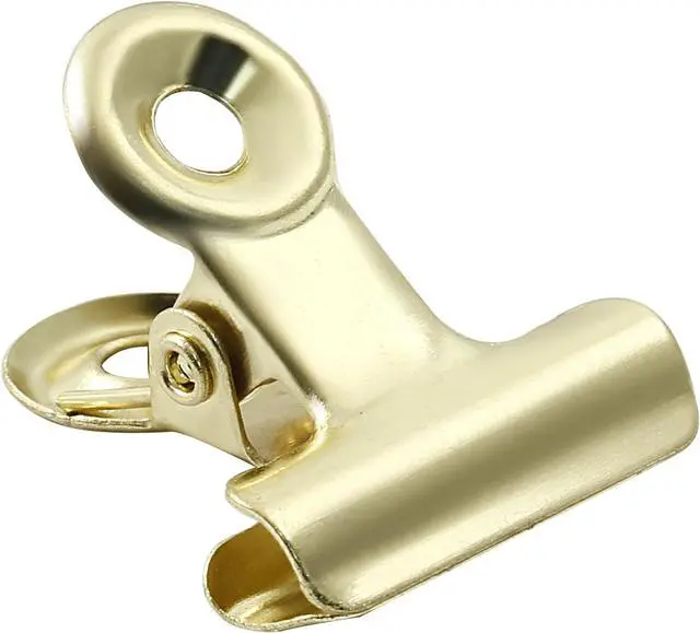 Alt view image 4 of 5 - Bonsicoky Metal Bulldog Clips, Gold, 22mm, 30 Pcs | Bull Binder Paper Clips, For Tags Shops, Office and Home