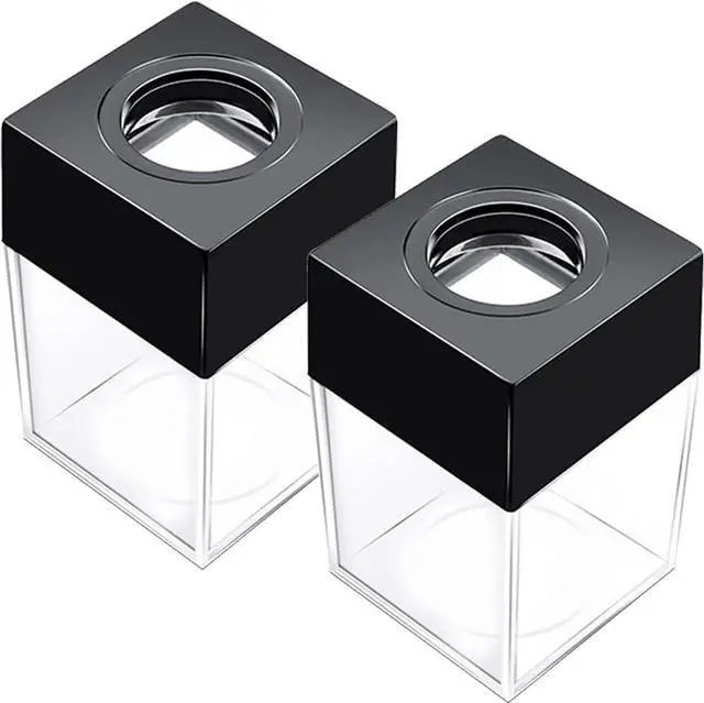 Main image of grwanpen® Extra Large Magnetic Paper Clip Dispenser 500 Clip Capacity, Heavy-Duty Magnetic Desktop Organizer for Office, Home Office & School Supplies Efficient Organization,Black,2-Pack