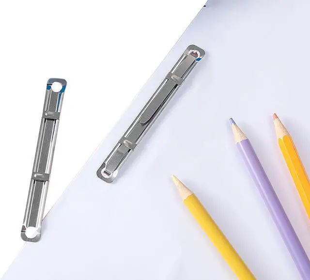 Alt view image 3 of 5 - Metal File Fastener, 50 Pcs Stainless Steel 3.5 Inch 2 Hole Metal Paper Clips for Loose-Leaf and Office (50)