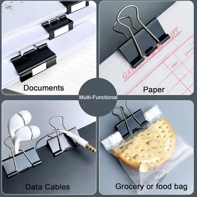 Alt view image 5 of 6 - 12 Pack Extra Large Binder Clips 2 inch Big Paper Clips for Office Home School