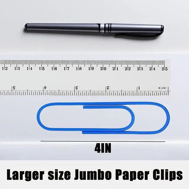 Alt view image 5 of 7 - 40 PCS Jumbo Paper Clips, Vinyl Coated Multicolored Large Mega Paperclips | Office, School, Document Organizing, Office Supply Accessories, Multiple Colors, Strong Metal Construction, Good Quality