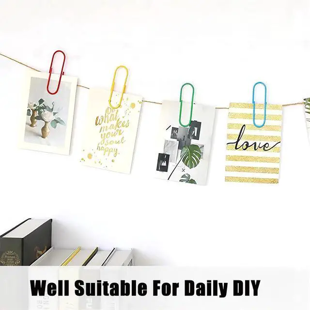 Alt view image 6 of 7 - 40 PCS Jumbo Paper Clips, Vinyl Coated Multicolored Large Mega Paperclips | Office, School, Document Organizing, Office Supply Accessories, Multiple Colors, Strong Metal Construction, Good Quality
