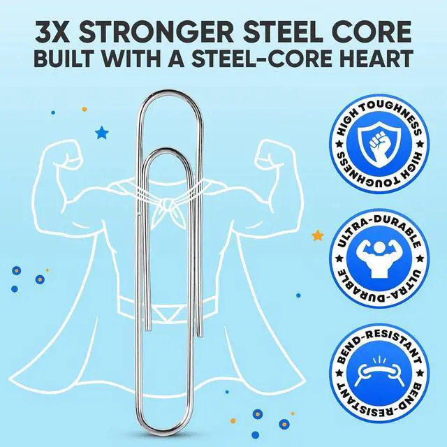 Alt view image 4 of 7 - Large Paper Clips, KURULO 100pcs 2 Inches Paper Clips Large Silver | Smooth Recyclable Big Paperclips for Office Home School, Rustproof & Durable Jumbo Paper Clip